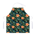Tropical Leaf And Hawaiian Flower Print Adjustable Apron
