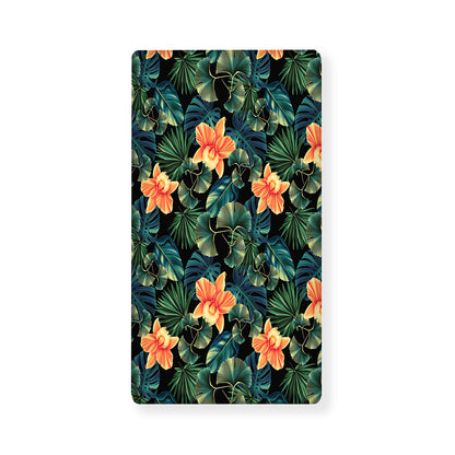Tropical Leaf And Hawaiian Flower Print Baby Crib Sheet