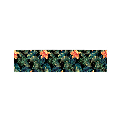 Tropical Leaf And Hawaiian Flower Print Bed Runner
