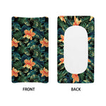Tropical Leaf And Hawaiian Flower Print Changing Pad Cover