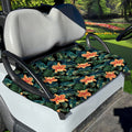 Tropical Leaf And Hawaiian Flower Print Golf Cart Seat Cover