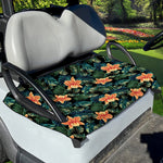 Tropical Leaf And Hawaiian Flower Print Golf Cart Seat Cover