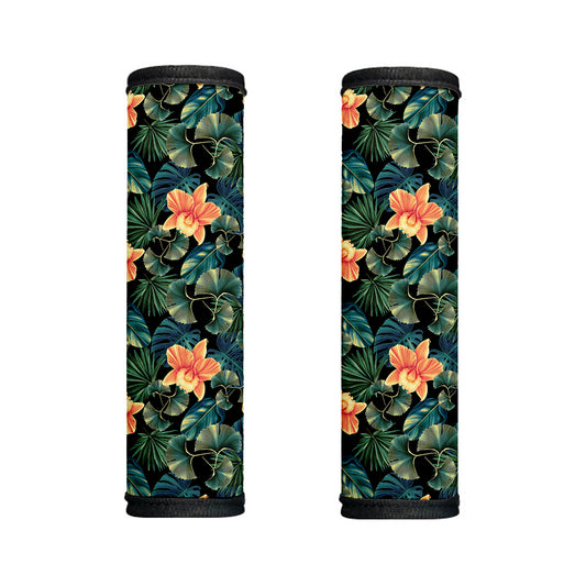 Tropical Leaf And Hawaiian Flower Print Handle Covers