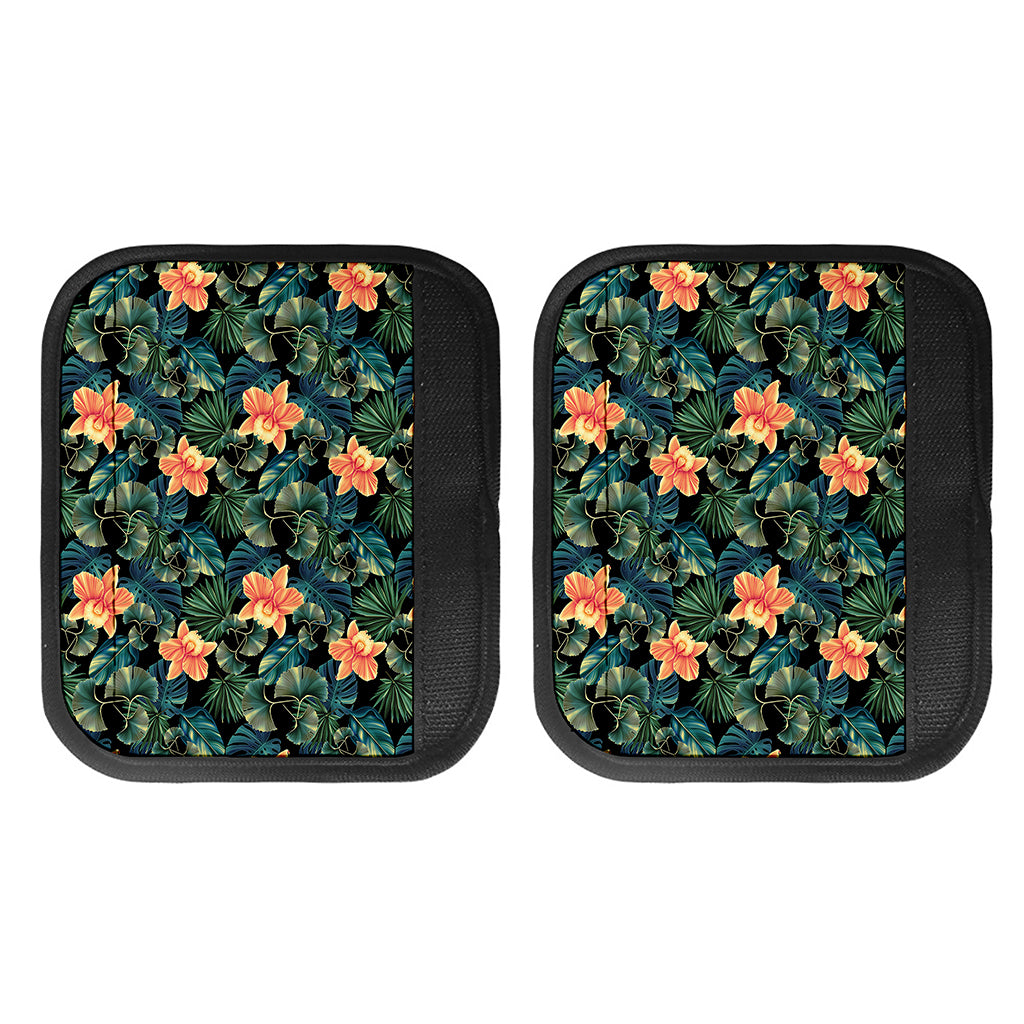 Tropical Leaf And Hawaiian Flower Print Handle Covers