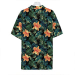 Tropical Leaf And Hawaiian Flower Print Hawaiian Shirt
