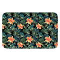 Tropical Leaf And Hawaiian Flower Print Indoor Door Mat