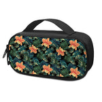 Tropical Leaf And Hawaiian Flower Print Insulin Cooler Travel Case