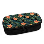 Tropical Leaf And Hawaiian Flower Print Insulin Cooler Travel Case