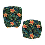 Tropical Leaf And Hawaiian Flower Print Office Chair Cover