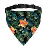 Tropical Leaf And Hawaiian Flower Print Over The Collar Dog Bandana