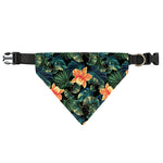 Tropical Leaf And Hawaiian Flower Print Over The Collar Dog Bandana
