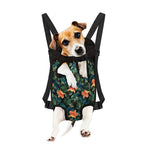 Tropical Leaf And Hawaiian Flower Print Pet Carrier Backpack