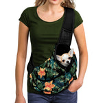 Tropical Leaf And Hawaiian Flower Print Pet Sling Carrier