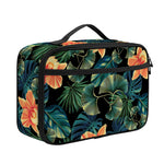 Tropical Leaf And Hawaiian Flower Print Portable Lunch Bag
