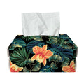 Tropical Leaf And Hawaiian Flower Print Rectangle Tissue Box Cover