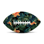 Tropical Leaf And Hawaiian Flower Print Rugby Ball
