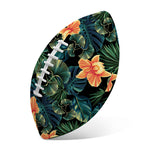 Tropical Leaf And Hawaiian Flower Print Rugby Ball