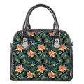 Tropical Leaf And Hawaiian Flower Print Shoulder Handbag
