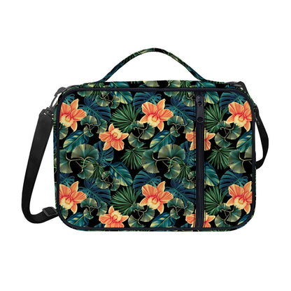 Tropical Leaf And Hawaiian Flower Print Shoulder Strap Bible Bag