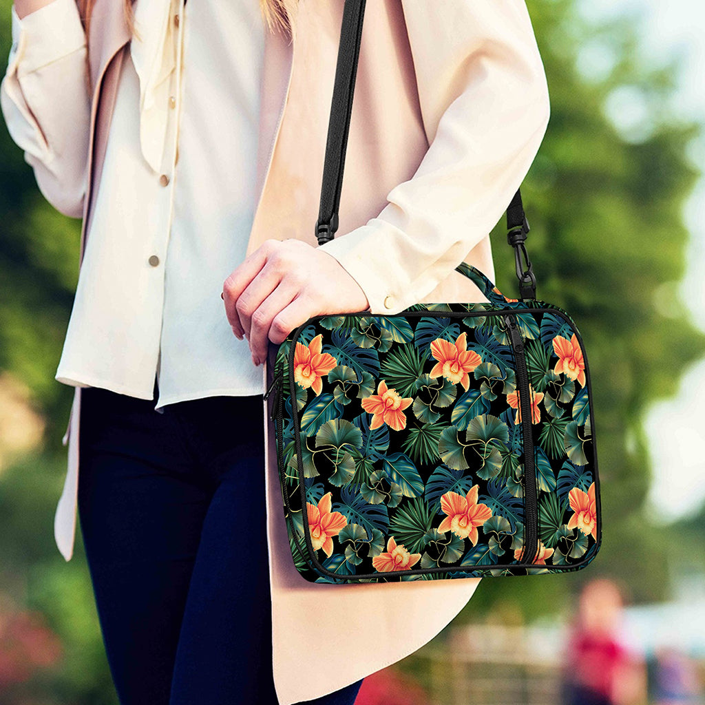 Tropical Leaf And Hawaiian Flower Print Shoulder Strap Bible Bag