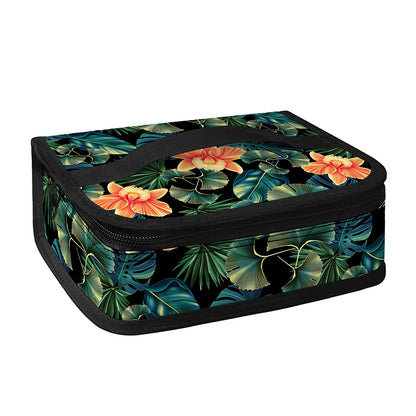 Tropical Leaf And Hawaiian Flower Print Small Lunch Bag