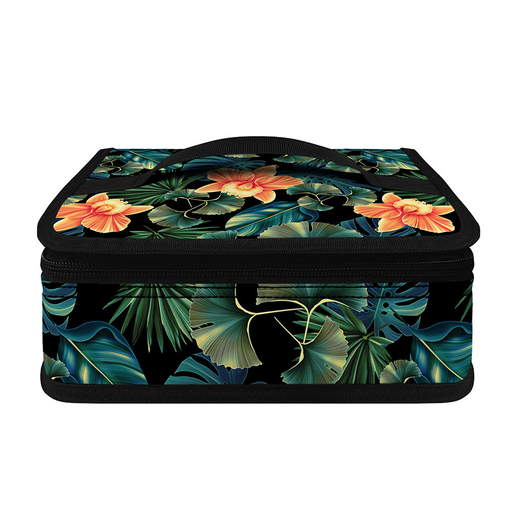 Tropical Leaf And Hawaiian Flower Print Small Lunch Bag
