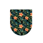 Tropical Leaf And Hawaiian Flower Print Toilet Lid Cover