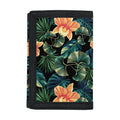 Tropical Leaf And Hawaiian Flower Print Trifold Wallet