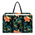 Tropical Leaf And Hawaiian Flower Print Utility Tote Bag