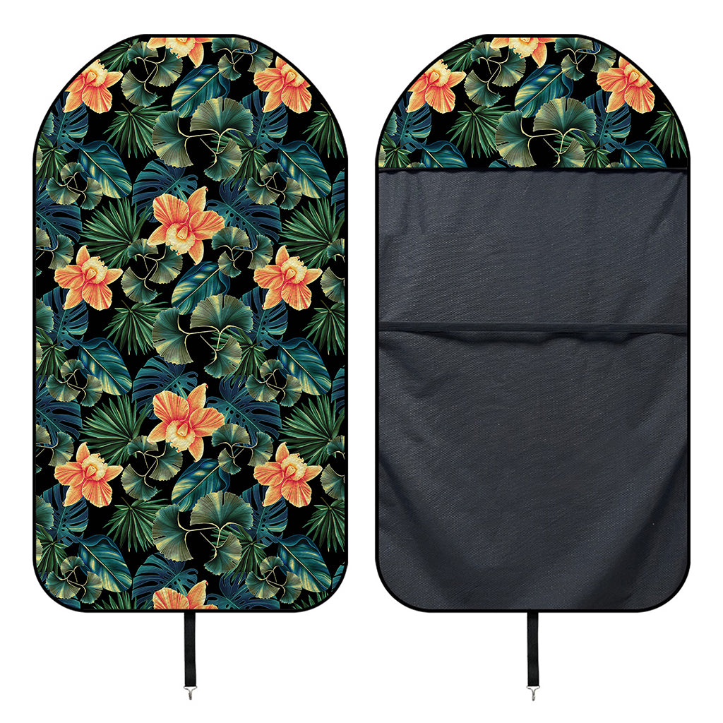 Tropical Leaf And Hawaiian Flower Print Waterproof Car Seat Cover
