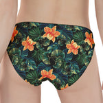 Tropical Leaf And Hawaiian Flower Print Women's Panties