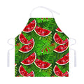 Tropical Leaf Watermelon Pattern Print Adjustable Apron