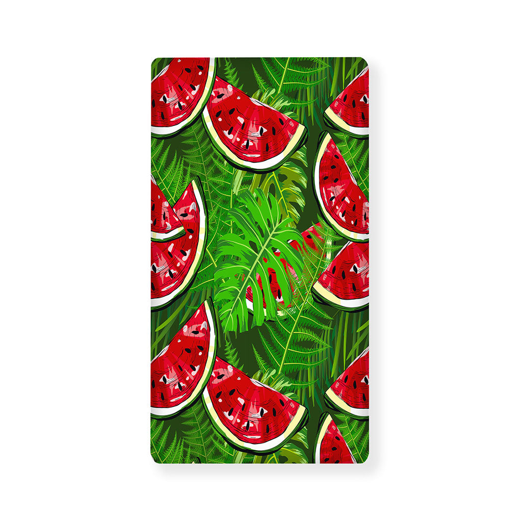 Tropical Leaf Watermelon Pattern Print Baby Crib Sheet