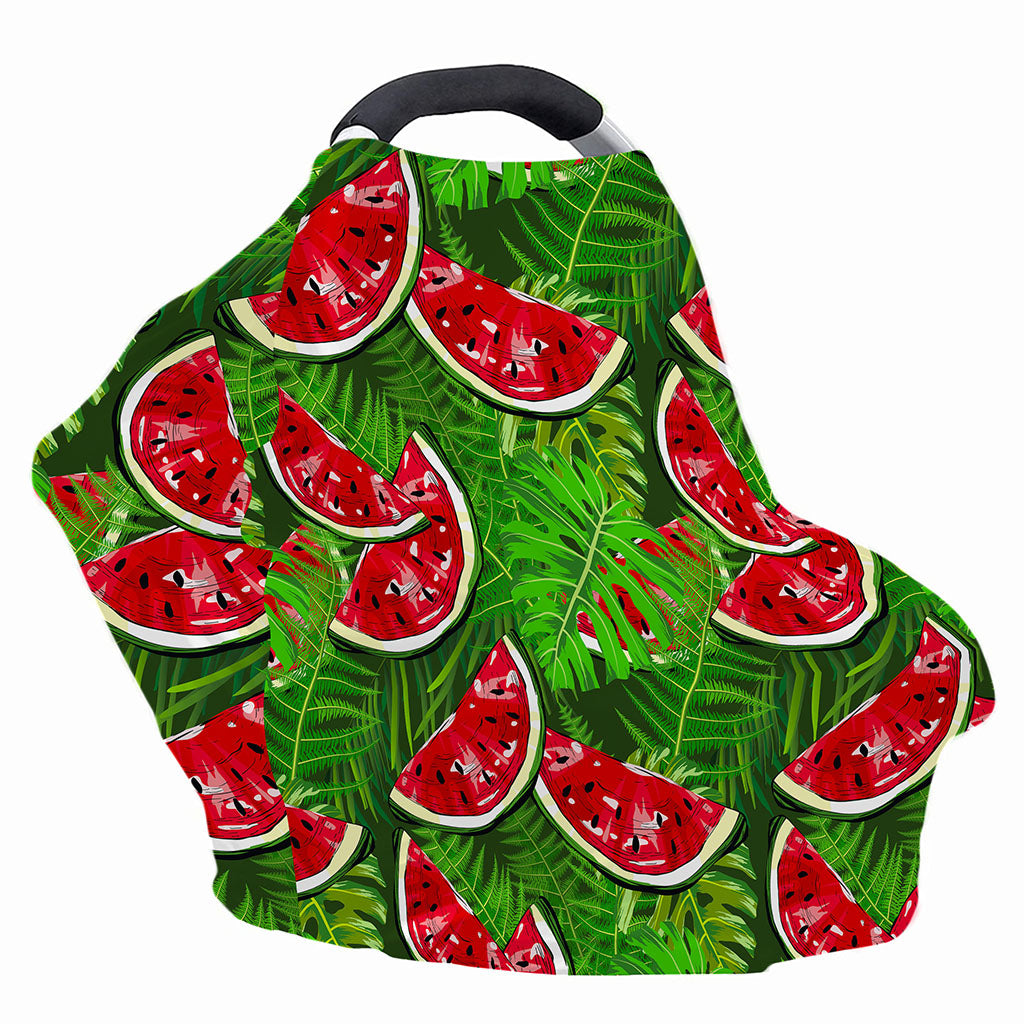 Tropical Leaf Watermelon Pattern Print Baby Seat Cover