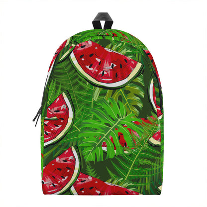 Tropical Leaf Watermelon Pattern Print Backpack
