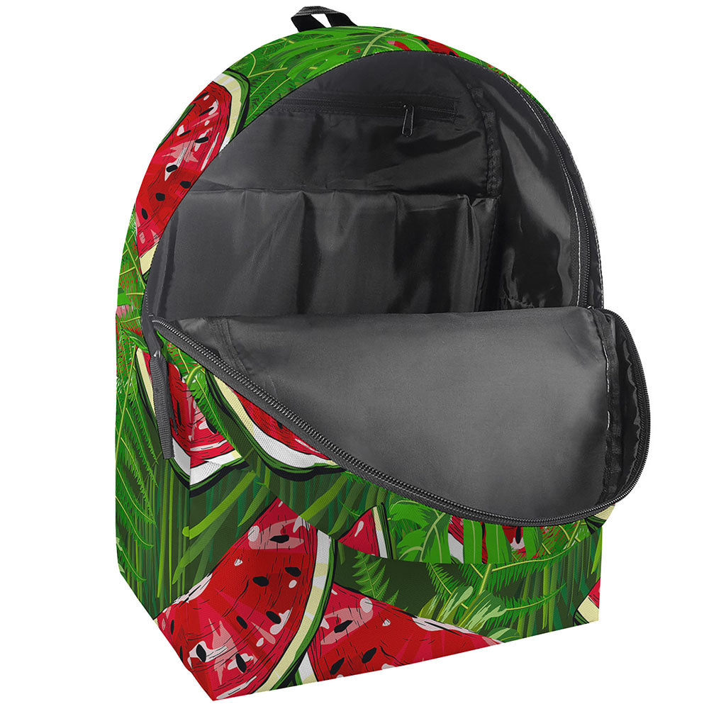 Tropical Leaf Watermelon Pattern Print Backpack