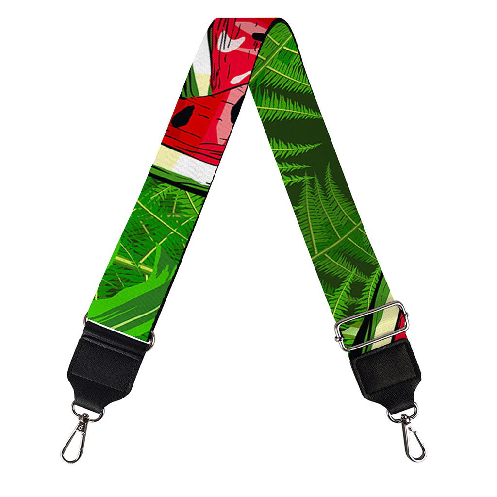 Tropical Leaf Watermelon Pattern Print Bag Strap