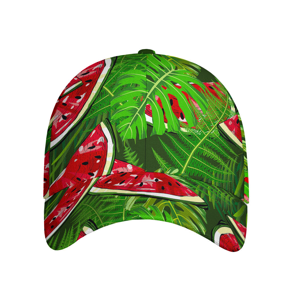 Tropical Leaf Watermelon Pattern Print Baseball Cap