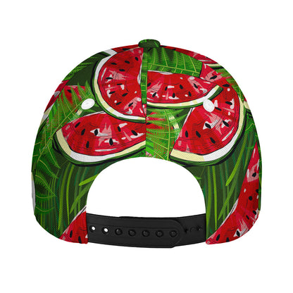 Tropical Leaf Watermelon Pattern Print Baseball Cap