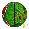 Tropical Leaf Watermelon Pattern Print Basketball