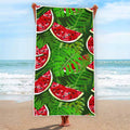 Tropical Leaf Watermelon Pattern Print Beach Towel