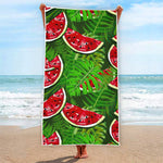 Tropical Leaf Watermelon Pattern Print Beach Towel