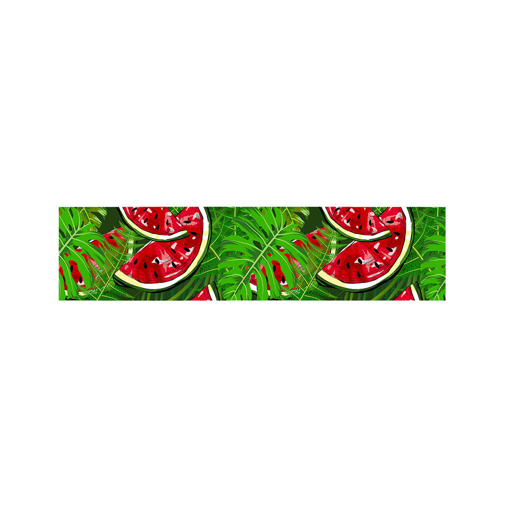 Tropical Leaf Watermelon Pattern Print Bed Runner