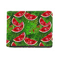Tropical Leaf Watermelon Pattern Print Bifold Wallet
