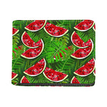 Tropical Leaf Watermelon Pattern Print Bifold Wallet