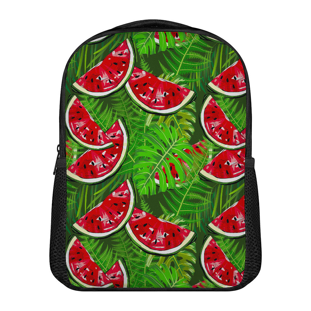 Tropical Leaf Watermelon Pattern Print Casual Backpack