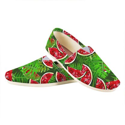 Tropical Leaf Watermelon Pattern Print Casual Shoes