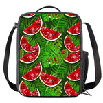 Tropical Leaf Watermelon Pattern Print Crossbody Lunch Bag
