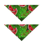 Tropical Leaf Watermelon Pattern Print Dog Bandana