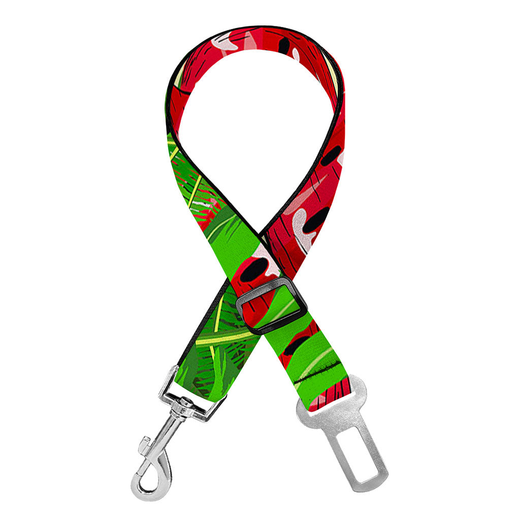 Tropical Leaf Watermelon Pattern Print Dog Seat Belt